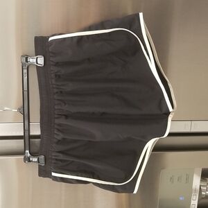 💕PE NATION💕 Track Running Shorts Retro ~ Black with White Piping Large NWT